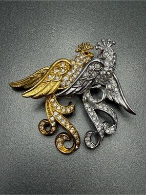 🔥2/$100 Nolan Miller Birds of Passion  Rhinestone Brooch
